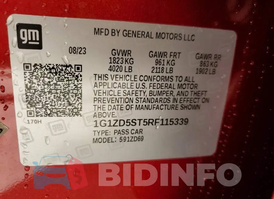 1G1ZD5ST5RF115339 Photo# 13