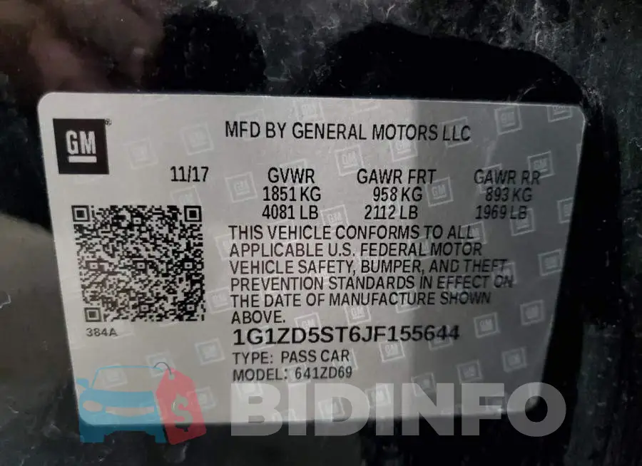 1G1ZD5ST6JF155644 Photo# 12