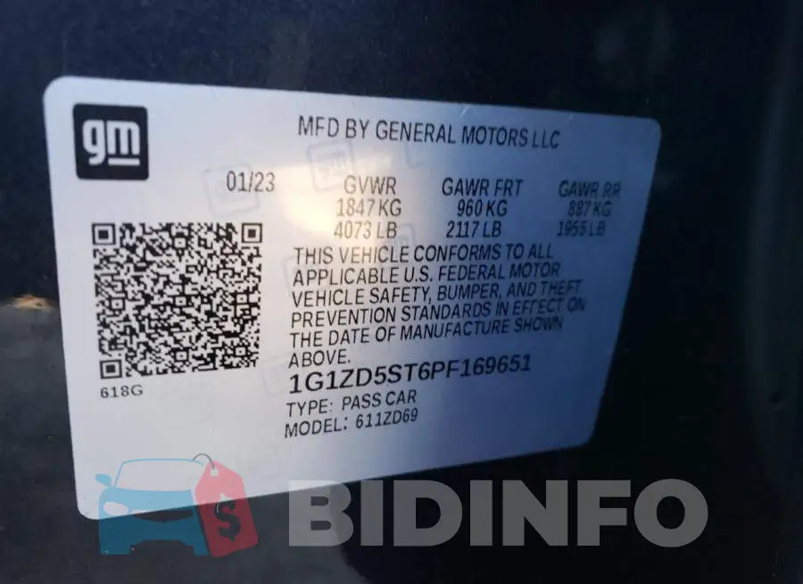 1G1ZD5ST6PF169651 Photo# 13