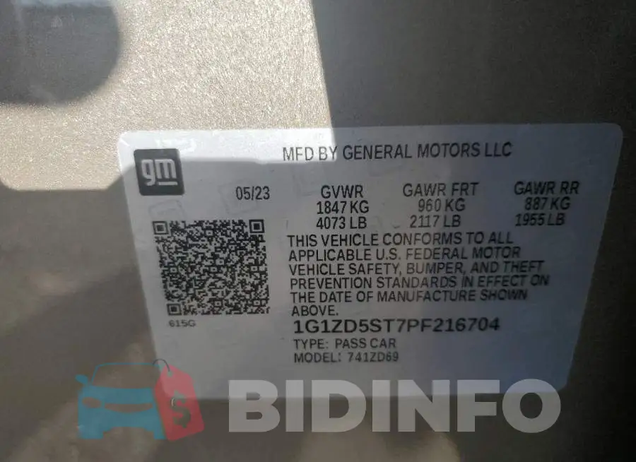 1G1ZD5ST7PF216704 Photo# 12