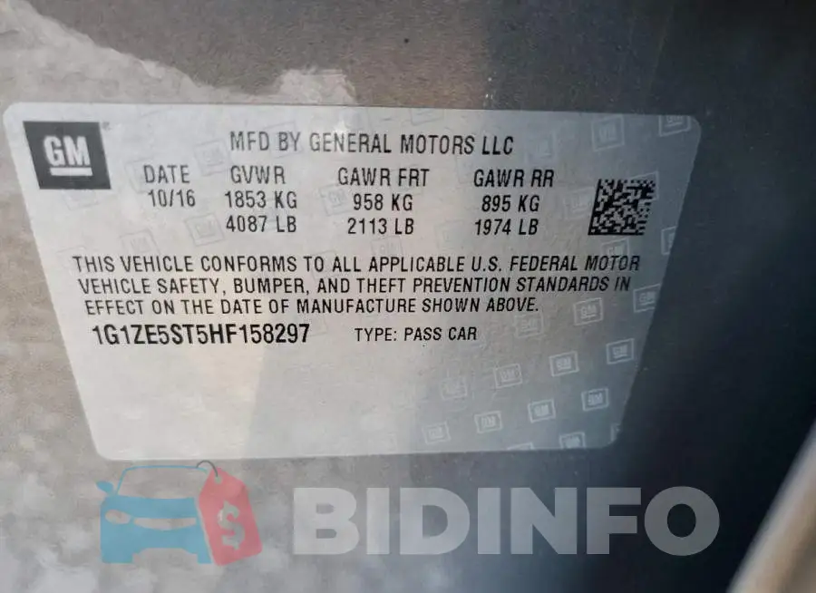 1G1ZE5ST5HF158297 Photo# 13