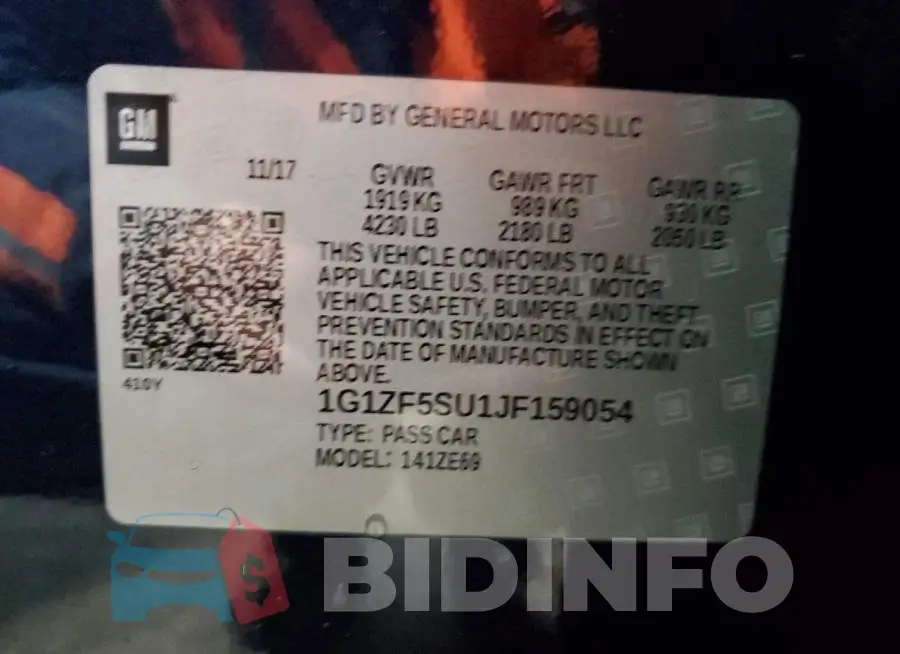 1G1ZF5SU1JF159054 Photo# 12