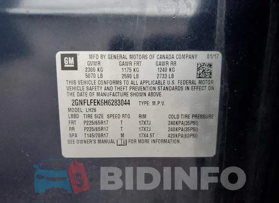 2GNFLFEK6H6283044 Photo# 13