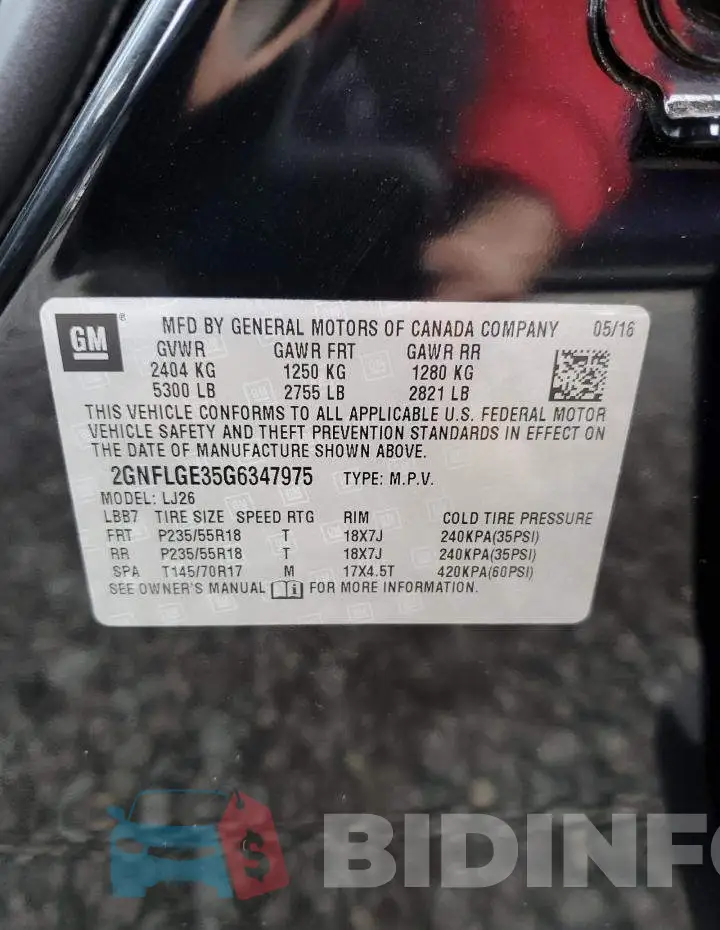 2GNFLGE35G6347975 Photo# 13