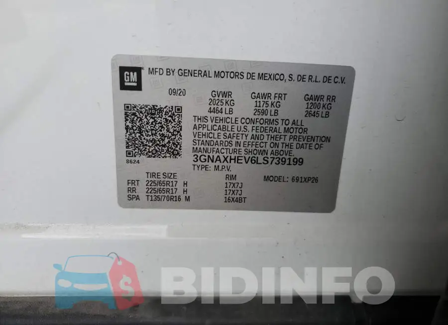 3GNAXHEV6LS739199 Photo# 12