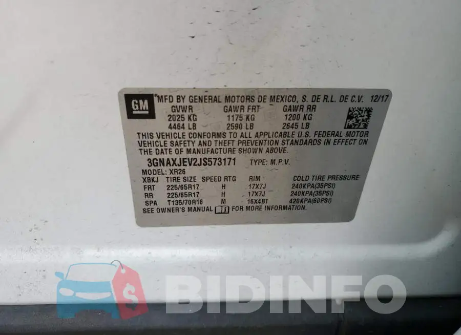 3GNAXJEV2JS573171 Photo# 13