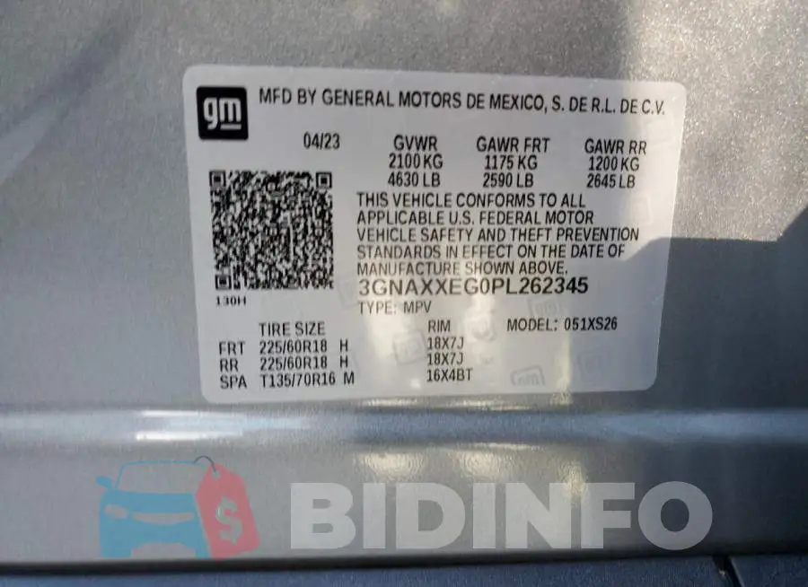 3GNAXXEG0PL262345 Photo# 13