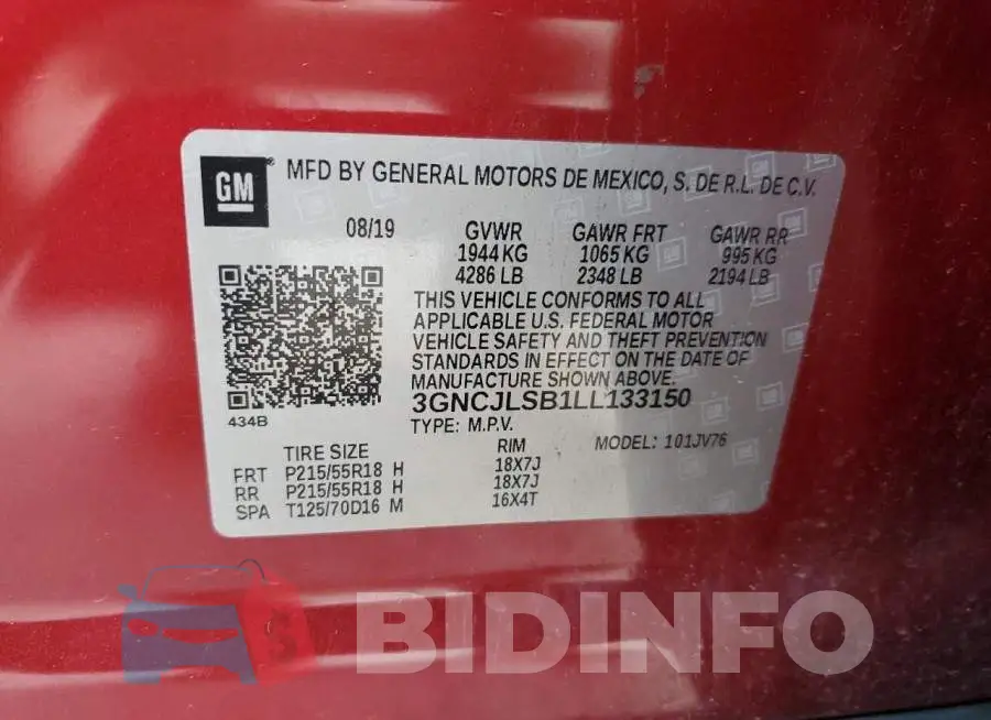3GNCJLSB1LL133150 Photo# 13