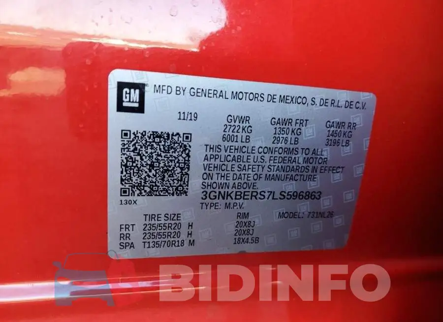 3GNKBERS7LS596863 Photo# 12