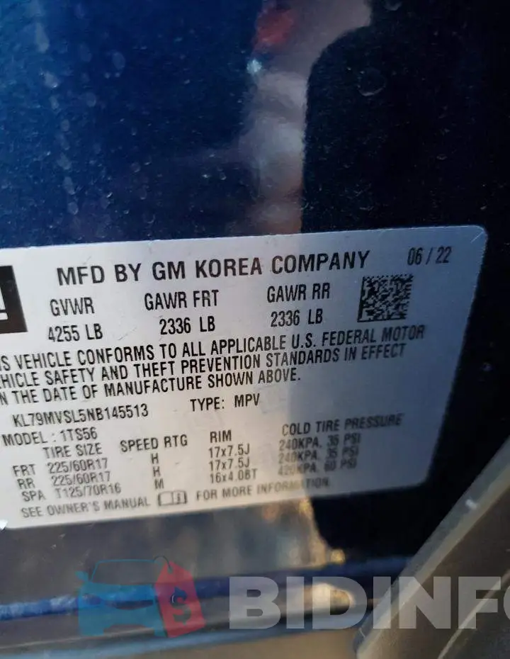 KL79MVSL5NB145513 Photo# 12