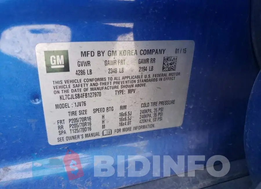 KL7CJLSB4FB127970 Photo# 12