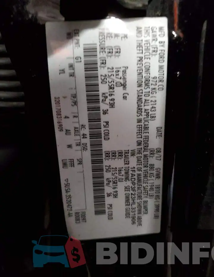 1FADP3F23HL331906 Photo# 12