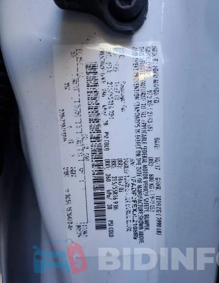 1FADP3FEXJL210869 Photo# 13