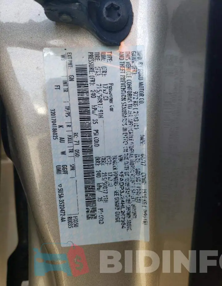 1FADP3J24HL267964 Photo# 13