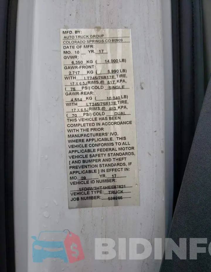1FD8W3HT4HEE87621 Photo# 12