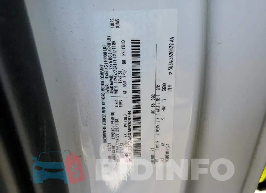 1FDBF2A6XMED09744 Photo# 12