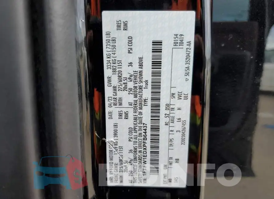1FTFW1EDXPFB64437 Photo# 13