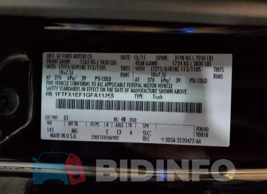 1FTFX1EF1GFA11265 Photo# 12