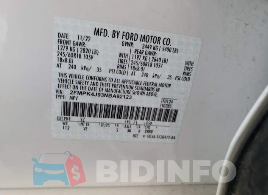 2FMPK4J93NBA92123 Photo# 14