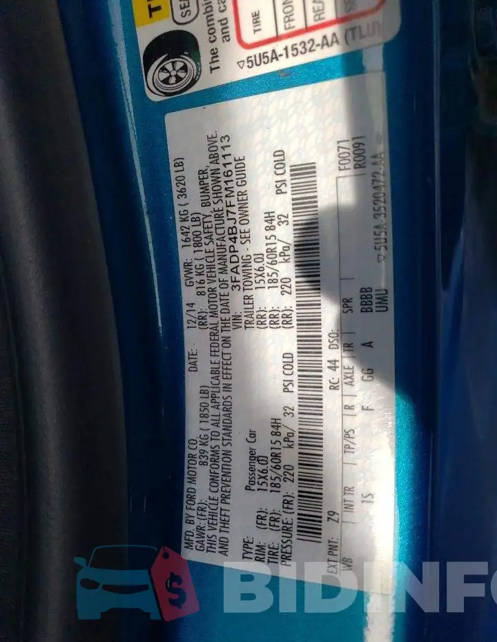 3FADP4BJ7FM161113 Photo# 12