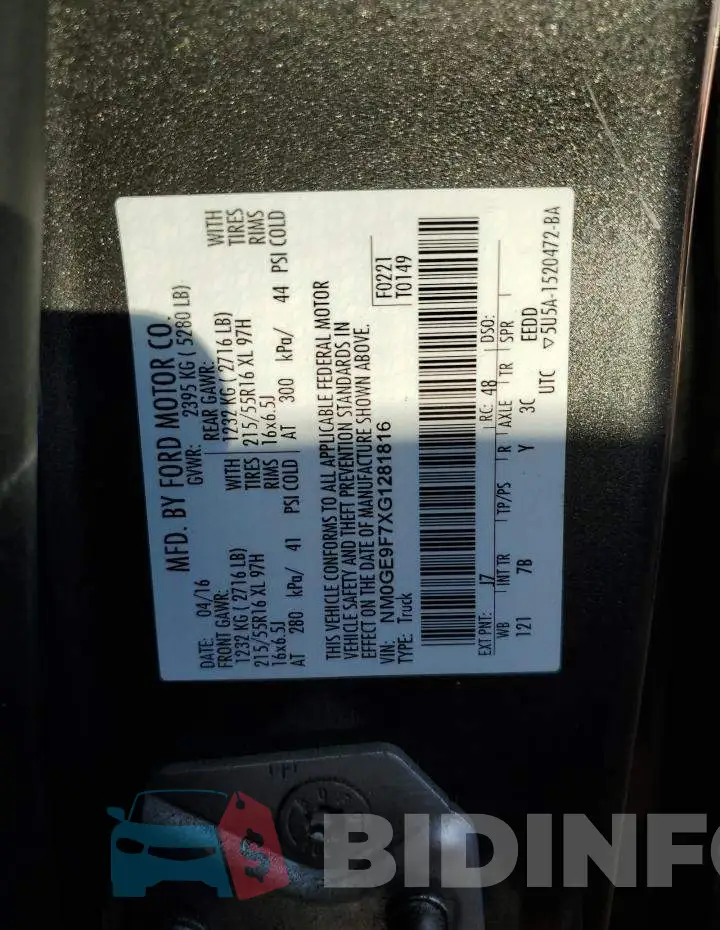 NM0GE9F7XG1281816 Photo# 14