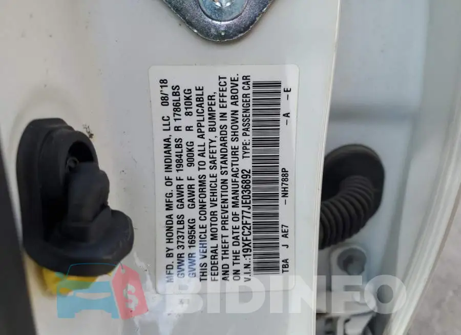 19XFC2F77JE036892 Photo# 12
