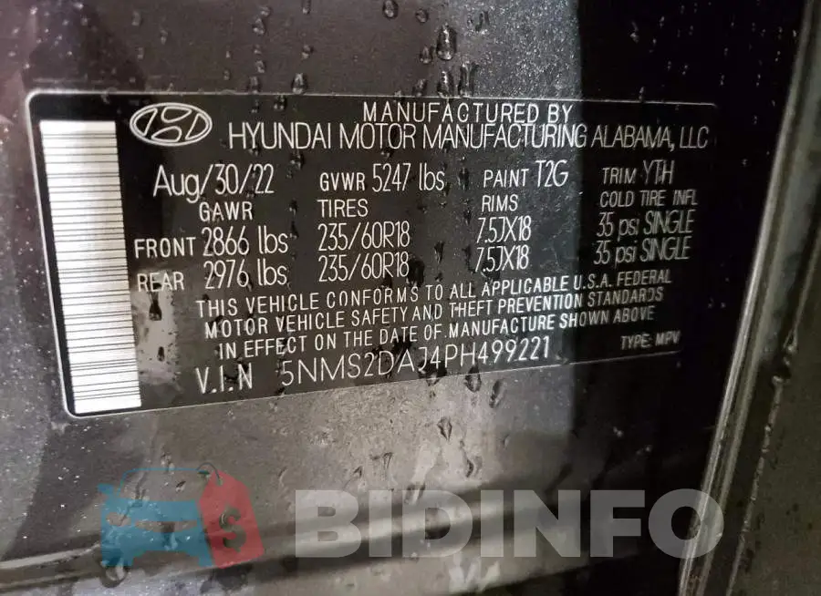 5NMS2DAJ4PH499221 Photo# 12