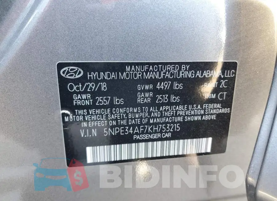 5NPE34AF7KH753215 Photo# 13