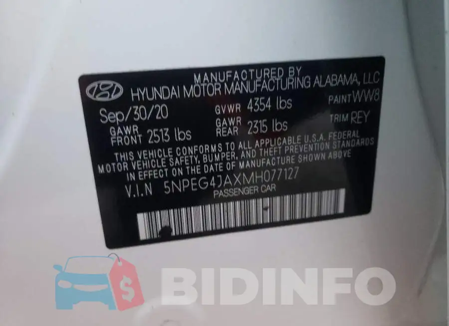 5NPEG4JAXMH077127 Photo# 12