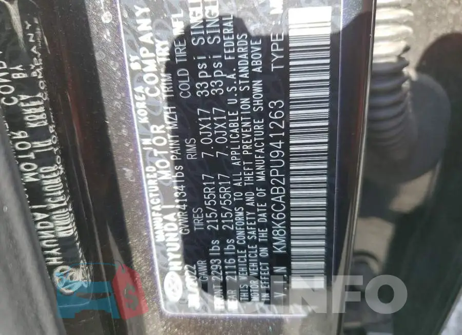 KM8K6CAB2PU941263 Photo# 12