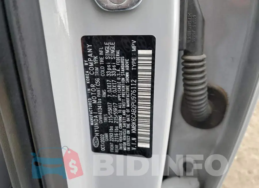 KM8K6CAB2PU976112 Photo# 12
