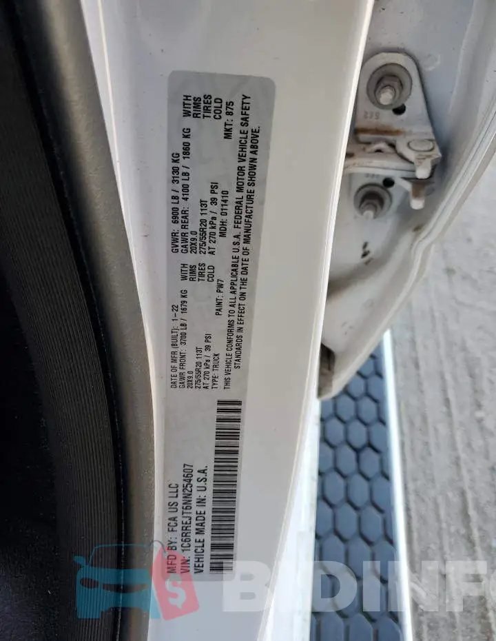 1C6RREJT6NN254607 Photo# 12