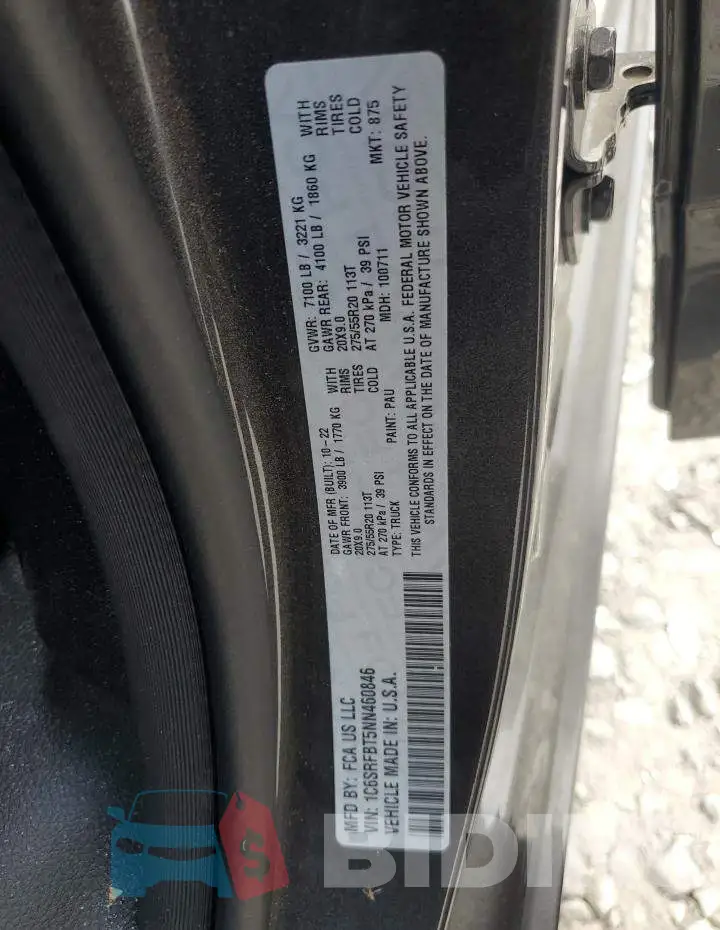 1C6SRFBT5NN460846 Photo# 13