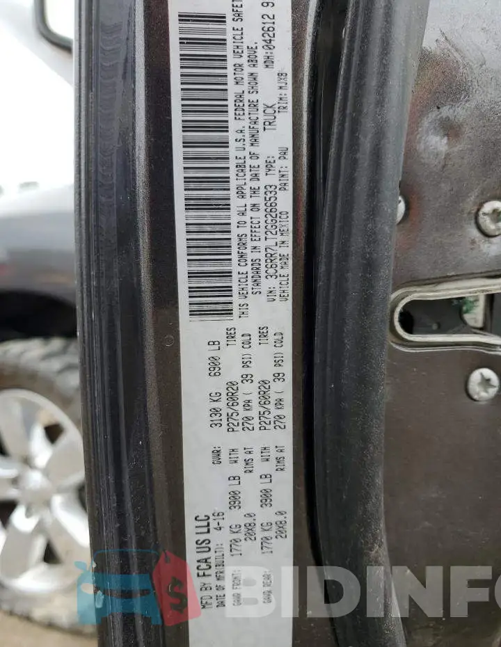3C6RR7LT2GG266533 Photo# 12