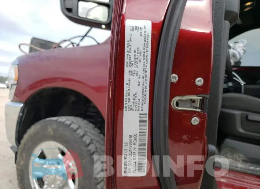 3C6UR5CJ1PG504160 Photo# 13