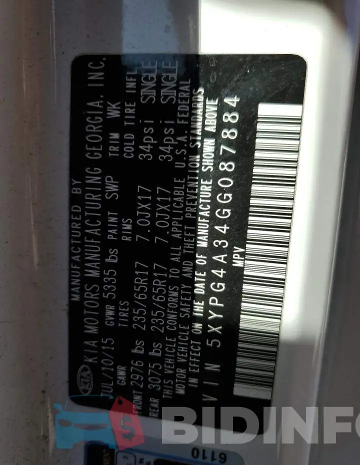 5XYPG4A34GG087884 Photo# 13