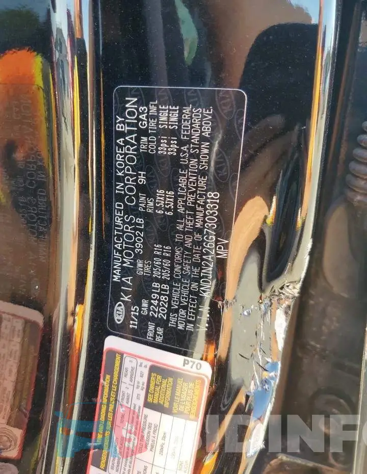 KNDJN2A26G7303318 Photo# 12