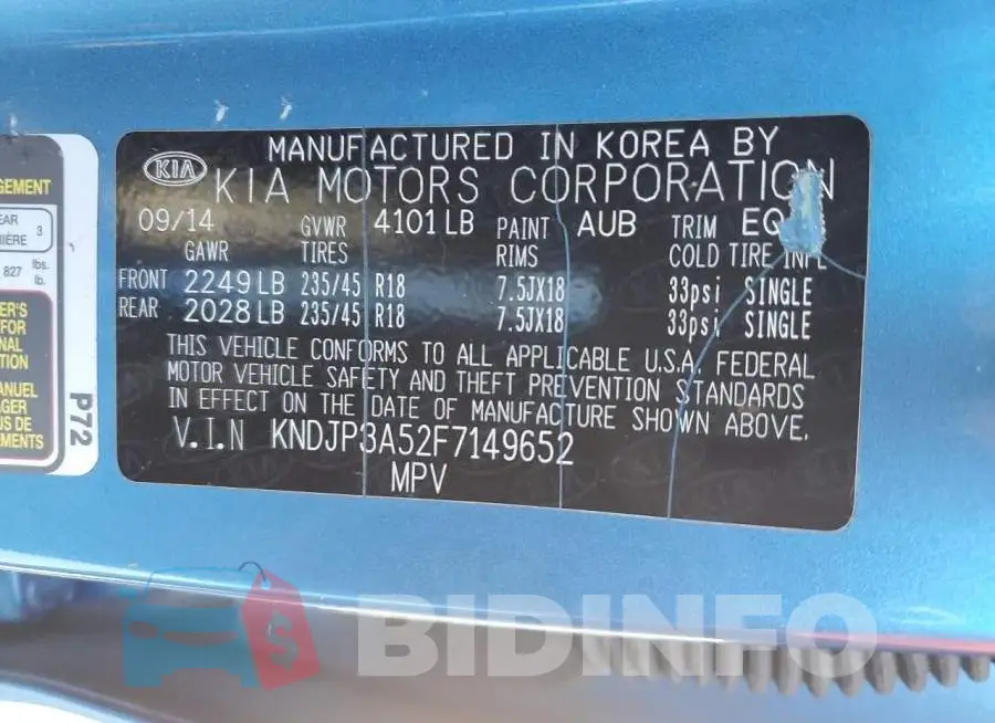 KNDJP3A52F7149652 Photo# 12