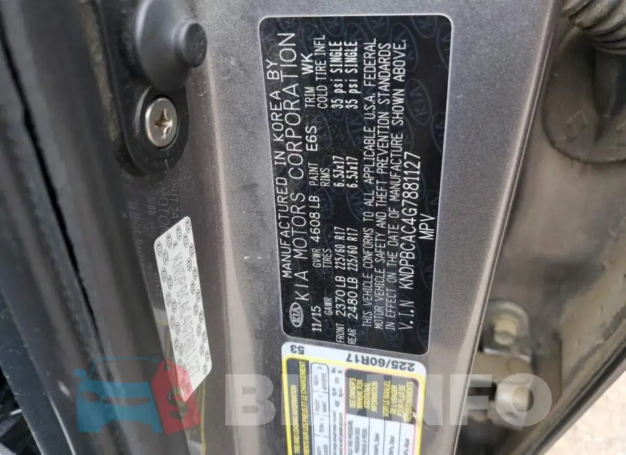 KNDPBCAC4G7881127 Photo# 12