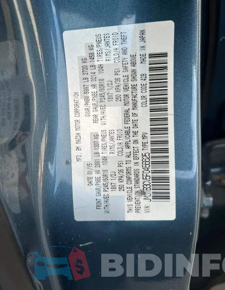 JM3TB3CV5F0456625 Photo# 10