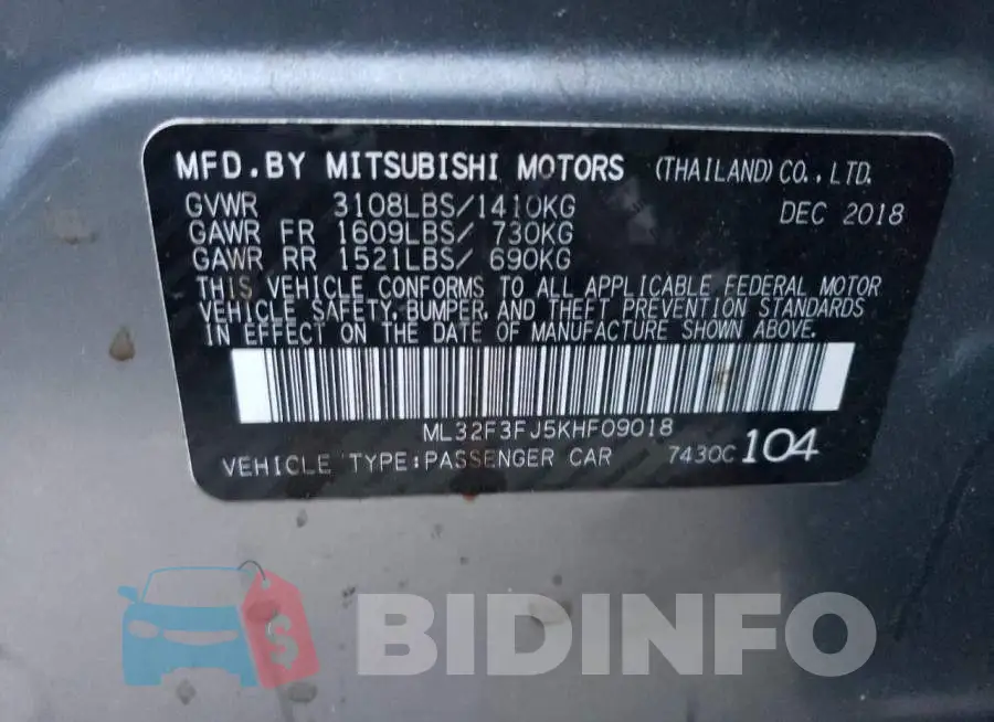 ML32F3FJ5KHF09018 Photo# 12