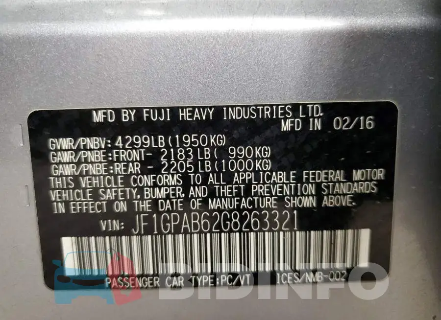 JF1GPAB62G8263321 Photo# 13