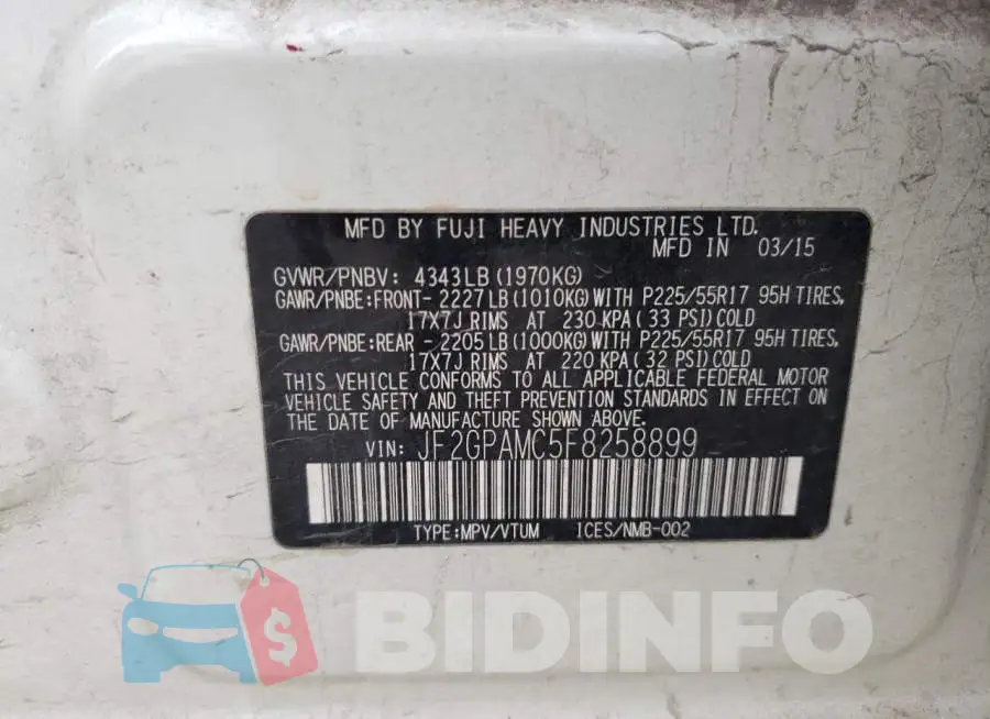 JF2GPAMC5F8258899 Photo# 13