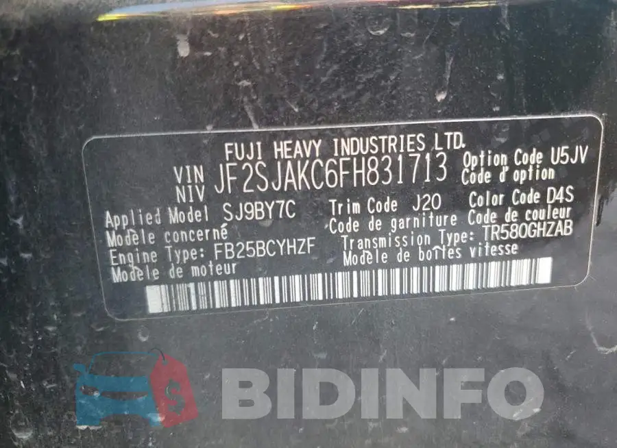 JF2SJAKC6FH831713 Photo# 13