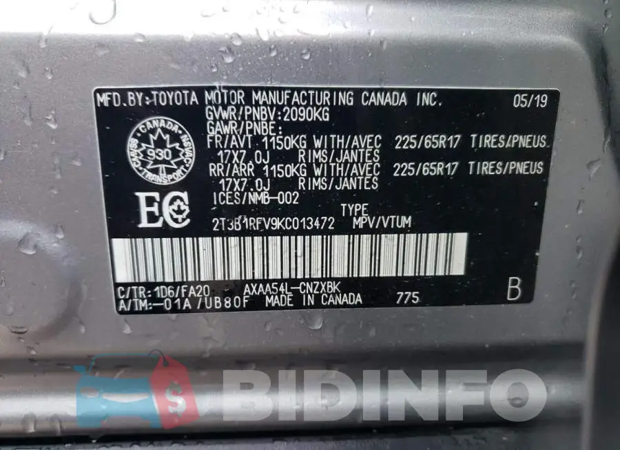 2T3B1RFV9KC013472 Photo# 14