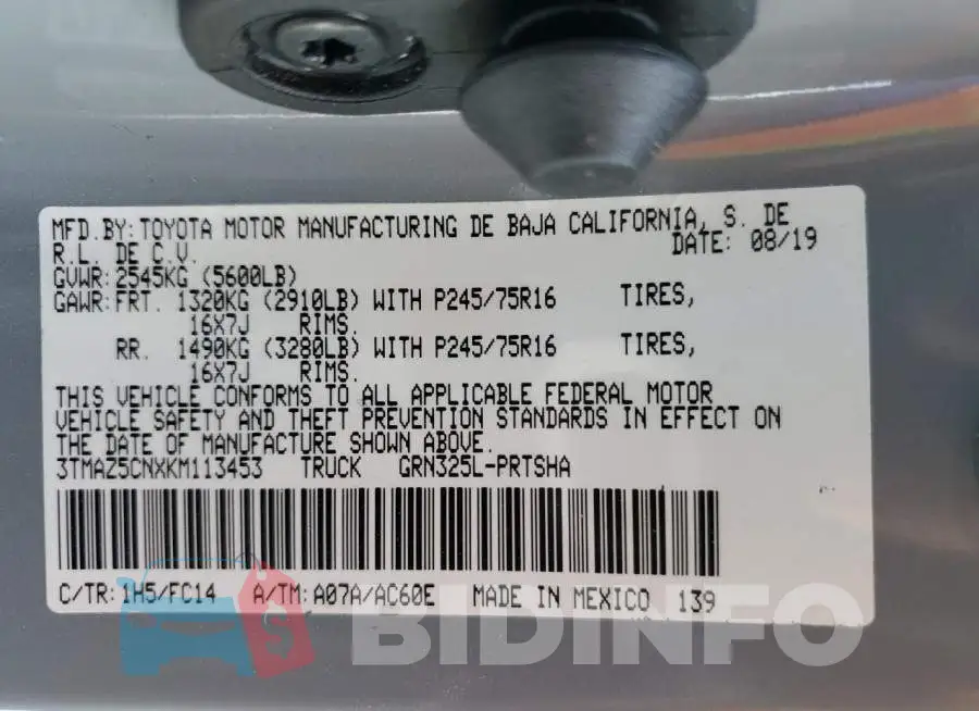 3TMAZ5CNXKM113453 Photo# 12