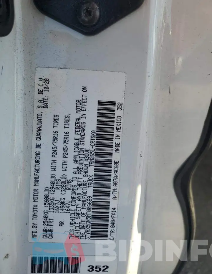 3TYRX5GN5MT006689 Photo# 13