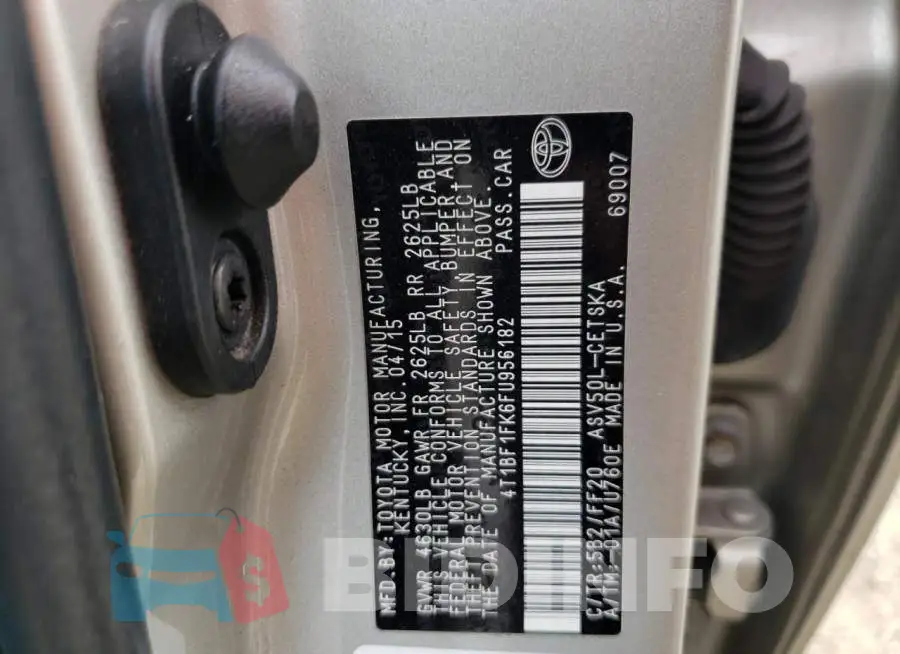 4T1BF1FK6FU956182 Photo# 12