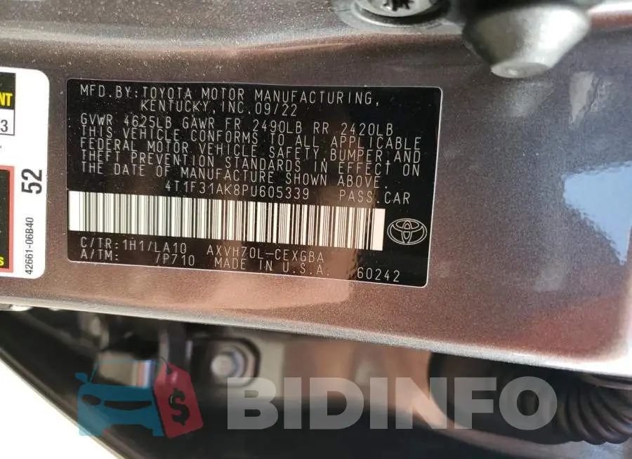 4T1F31AK8PU605339 Photo# 12
