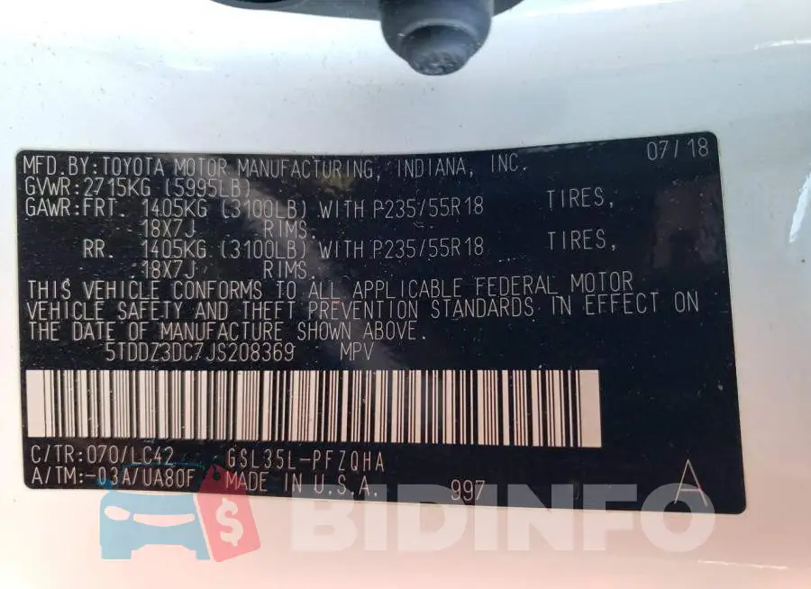 5TDDZ3DC7JS208369 Photo# 13